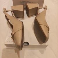 Scarpa donna Geox aperta dietro, 40 color panna