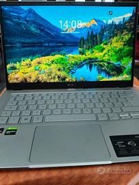 laptop Acer Swift 14" con GTX 1650