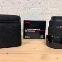 Obiettivo SIGMA 17-50mm F2.8 EX DC OS per Canon