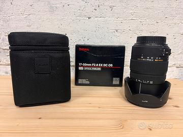 Obiettivo SIGMA 17-50mm F2.8 EX DC OS per Canon