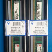 MEMORIE RAM KINGSTON 8 GB (2 x 4 GB) DDR3 1600 MHz