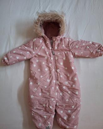 TUTA TERMICA NEVE NEONATO ROSA