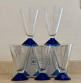 5 calici vino cristallo