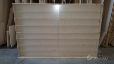 Bacheca casellario doppio plexiglass e legno