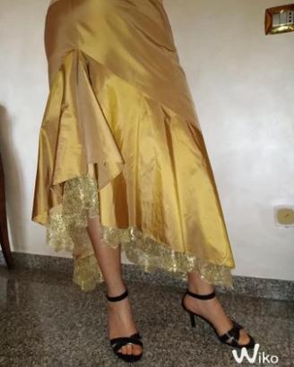 Gonna Luisa Spagnoli oro in seta