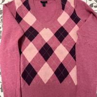 Maglioncino rombi rosa