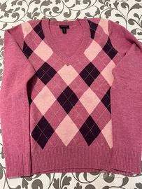 Maglioncino rombi rosa