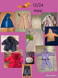 Lotto vestiti autunno/inverno femmina 12/24 mesi
