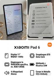 Tablet  Xiaomi Pad6 8 GB RAM 256 GB 