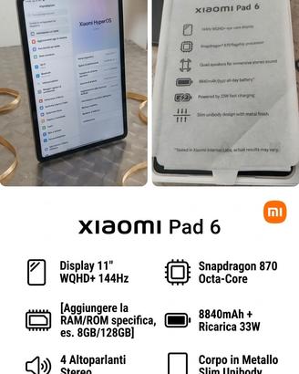 Tablet  Xiaomi Pad6 8 GB RAM 256 GB 