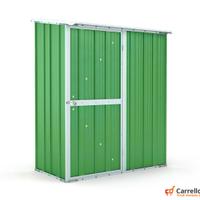 Casetta box giardino Acciaio 155x100 verde chiaro