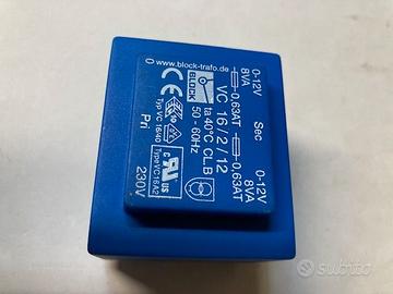 Trasformatore di sicurezza 12+12V 16VA marca Block