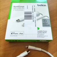 Cavo intrecciato Belkin USB-C 1m bianco per Iphone
