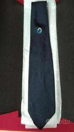 Cravatta originale Guccio Gucci blu notte vintage
