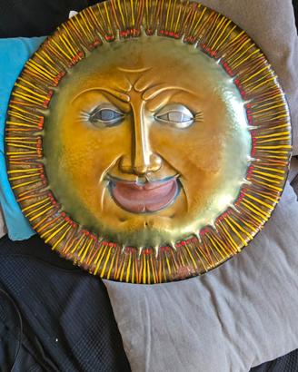 Grande scultura da parete sole - 68 cm