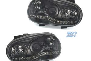FARI VOLKSWAGEN VW GOLF 4 LUCE DIURNA A LED FONDO 