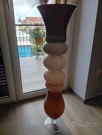 vaso  bicolore bianco tortora