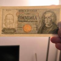 banconota 5000 lire - Cristoforo Colombo