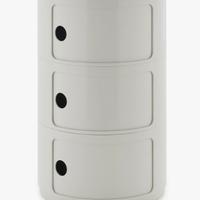Componibile Kartell Big 3 elementi bianco