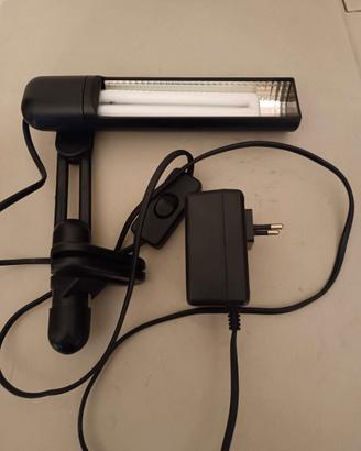 Lampada da Tavolo/Scrivania Orientabile con Pinza 