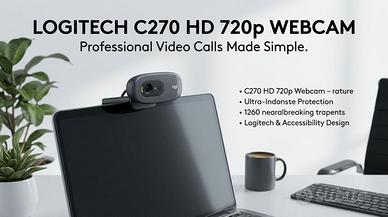 Webcam Logitech C270 HD 720p con Microfono Integra