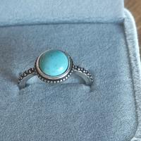 Anello Vintage Larimar in Argento S925 – Nuovo
