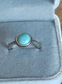 Anello Vintage Larimar in Argento S925 – Nuovo