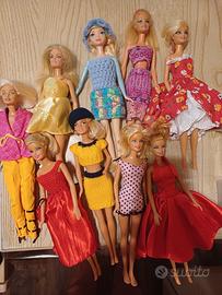Lotto 16 pezzi: barbie Mattel, shelly kelly e ken 