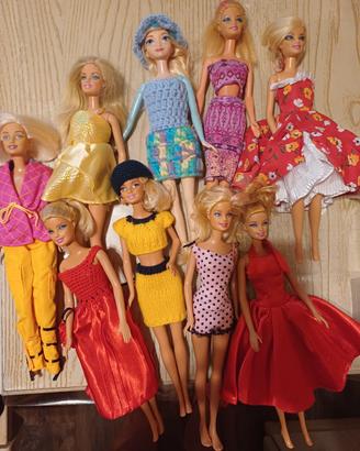 Lotto 16 pezzi: barbie Mattel, shelly kelly e ken 