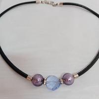 Collana in vetro di Murano Blù
