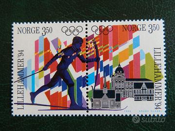 francobolli Norvegia 1994 olimpiadi invernali