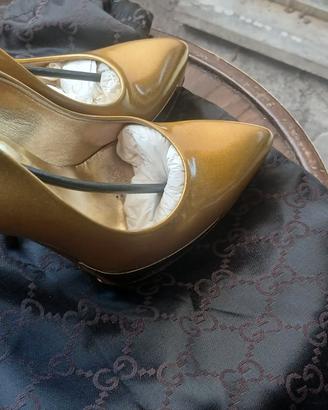 Scarpe Gucci Oro con plateau 37C