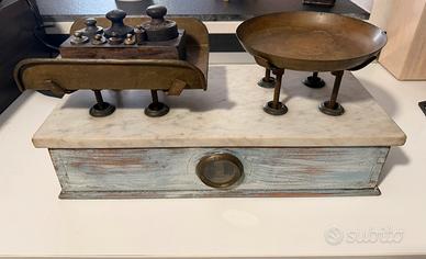 Antica Bilancia d’epoca fine’800 in marmo e ottone
