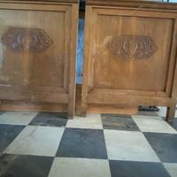 Letto matrimoniale antico in arte povera