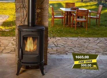 Stufa a Legna in Ghisa 7,5KW A Mod 'Eliptiko'