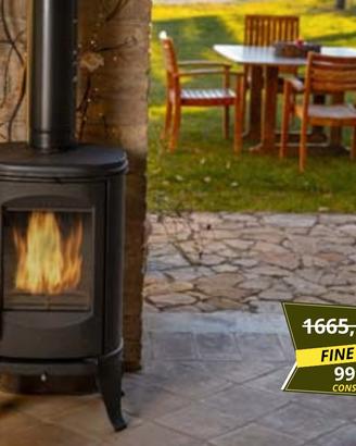 Stufa a Legna in Ghisa 7,5KW A Mod 'Eliptiko'