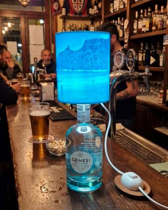 Bottiglia "Genesi Gin" con Paralume a Litofania