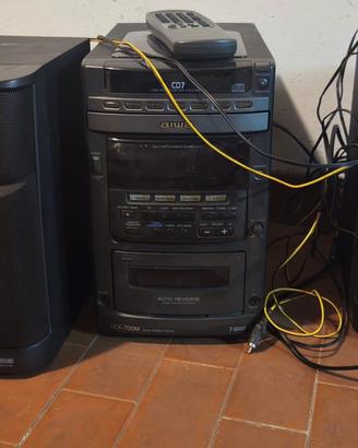 stereo Aiwa con casse