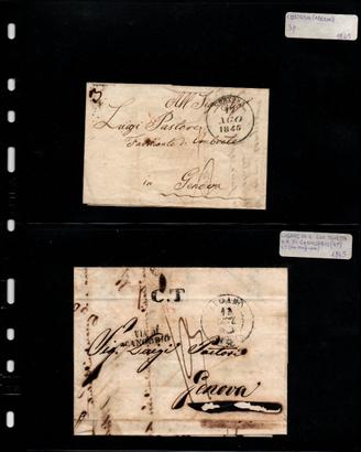 Lotto 58 lettere prefilateliche dal 1814 in poi