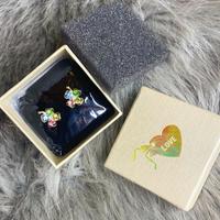 Orecchini quadrifoglio con cristalli