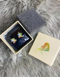 Orecchini quadrifoglio con cristalli