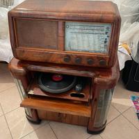 Radio/giradischi con mobile bar Telefunken anni 40