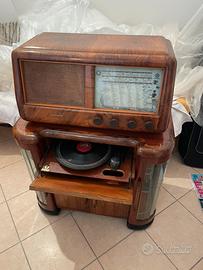Radio/giradischi con mobile bar Telefunken anni 40