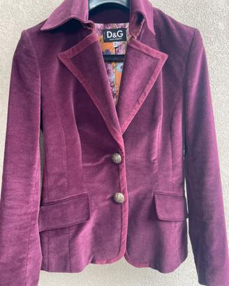 Blazer D&G Dolce&Gabbana d’archivio-velluto e seta