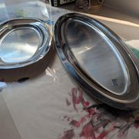 2 vassoi ovali da portata MEPRA in acciaio inox 18