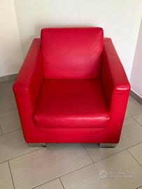 Poltrona singola rossa