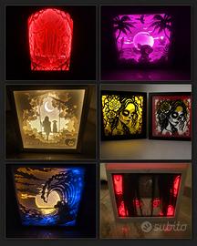 Cornice luminosa personalizzata con LED