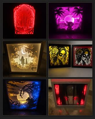Cornice luminosa personalizzata con LED