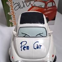 Salvadanaio resina ceramica su modello Fiat 500