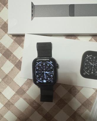 Apple Watch 11 titanio maglia milanese ardesia